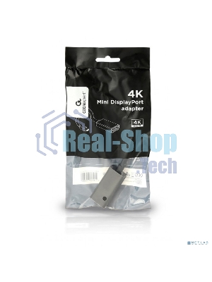Переходник miniDisplayPort -> DisplayPort, Cablexpert A-mDPM-DPF4K-01, 4K, 20M/20F, длина 16см, черный, пакет