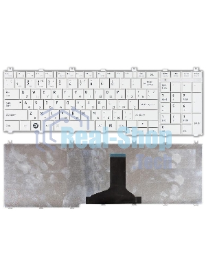 Клавиатура для ноутбука Toshiba Satellite C650 C660 L650 L670 L750 L750D белый