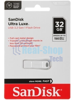 Флешка USB SanDisk Ultra Luxe (SDCZ75-032G-G46), 32Gb, USB Type-C, R/W 150/70, серебристый