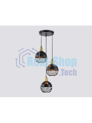 Светильник Ambrella light TR8505/3 BK/CP черный/медь E27/3 max 60W D410*1000