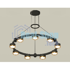 Светильник Ambrella light XR92051802/9 SBK/PYG черный песок/золото желтое полированное GX53 (A9205, C9242, N8124)