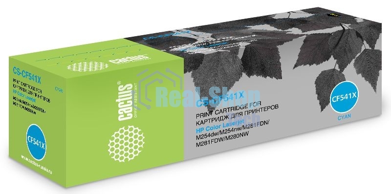 Картридж лазерный Cactus CS-CF541X голубой (2500 стр.) для HP LJ M254dw/M280nw/M281fdn