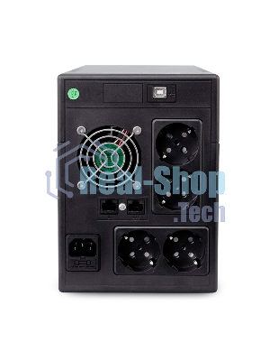 Источник бесперебойного питания Powerman Smart Sine 2000VA/1400W, 220V, Line-Interactive, LCD, Tower, Out: 4xShuko, черный*SmartSine2000