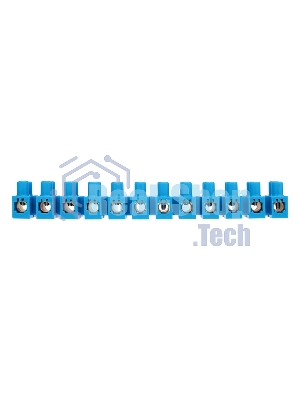 Клеммная винтовая колодка Rexant KВ-25 10-25, ток 60 A, полиэтилен синий (10 шт./уп.)
