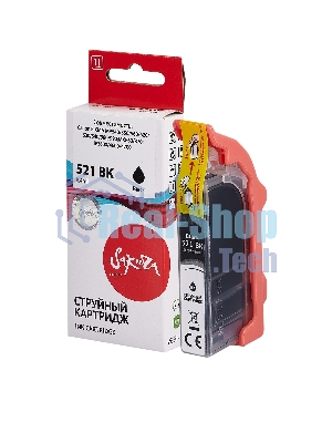 Картридж струйный Sakura 2933B004 (521 BK) для Canon, черный, 8,4 мл., 3127 к.