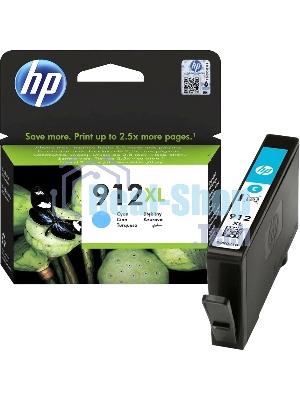 Картридж струйный HP 912 3YL81AE голубой (825стр.) для HP OfficeJet 801x/802x