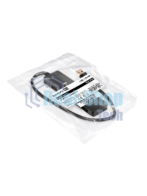 USB-концентратор 4-в-1 ExeGate DUB-4P/3 (кабель-адаптер USB3.0 --> 4xUSB3.0, Plug&Play, черный)