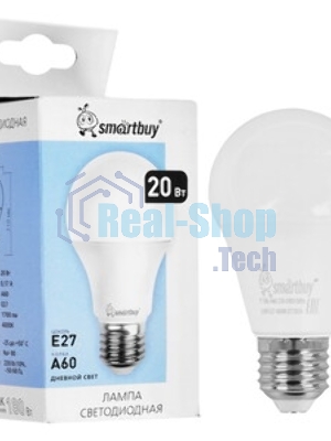 Светодиодная (LED) Лампа Smartbuy-A60-20W/4000/E27 (SBL-A60-20-40K-E27)