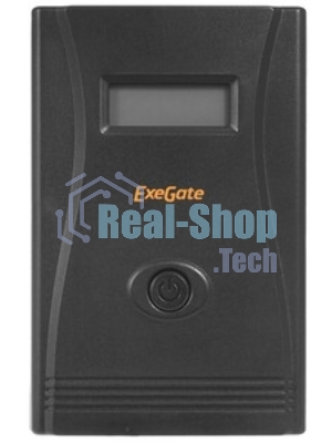 Источник бесперебойного питания ExeGate Smart LB-450.LCD.AVR.2SH (450VA/270W, LCD, AVR, 2*Schuko, батарея 12V 4.5Ah, Black)