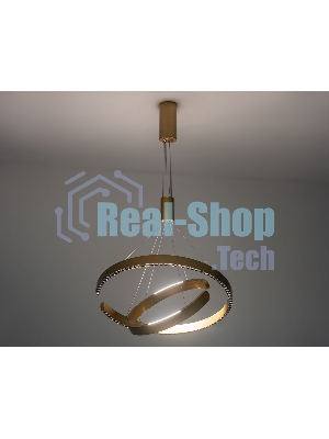 Подвесной светодиодный светильник Ambrella light FL5885/2 GD золото 45W 3000K/4200K/6400K D600/400*1200 (без ПДУ)