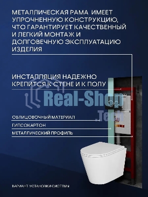 Комплект BAU 6 в 1: инсталляция BAU PRO, унитаз подвесной торнадо Bau Nimb Hurricane-3, сиденье дюропласт микролифт, клавиша BAU Dream, черный матовый