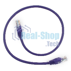 Патч-корд UTP Cablexpert cat.5e, 0.25м, литой, многожильный, фиолетовый