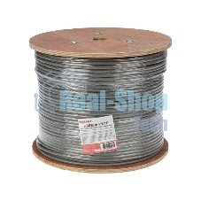 Кабель витая пара Rexant F/UTP, категория 6, ZH нг(А)-HF, 4PR, 23AWG, внутренний, серый, 305м
