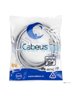 Экранированный патч-корд Cabeus, кат. 5е, экр., F/UTP, RJ45/RJ45, LSZH, AWG24, 5м, серый