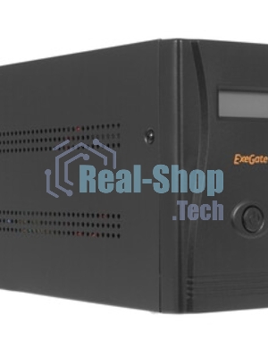 Источник бесперебойного питания ExeGate Smart LB-450.LCD.AVR.2SH (450VA/270W, LCD, AVR, 2*Schuko, батарея 12V 4.5Ah, Black)