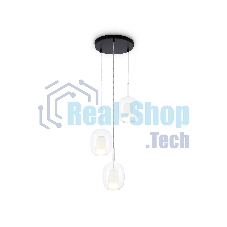Подвесной светильник Ambrella light LH11151/3 BK/WH/CL черный/белый/прозрачный E27*3 max 60W D425*1500