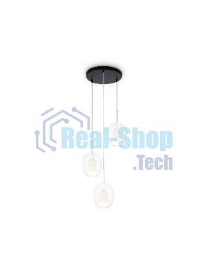 Подвесной светильник Ambrella light LH11151/3 BK/WH/CL черный/белый/прозрачный E27*3 max 60W D425*1500