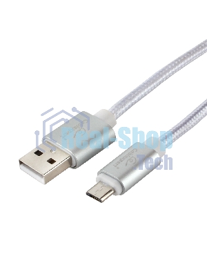 Кабель USB2.0 Cablexpert CC-U-mUSB02S-1.8M, AM/microB, серия Ultra, длина 1.8м, серебристый, блистер