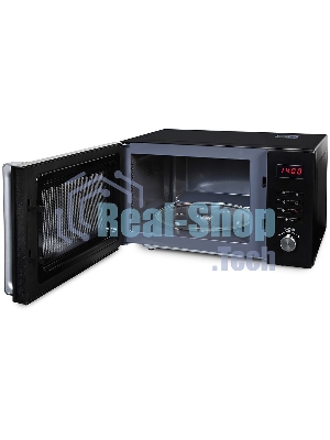 Микроволновая печь Hyundai HYM-M2062 черный, 23 л, 800 Вт, переключатели - кнопки, поворотный механизм