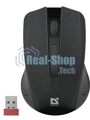 Мышь беспроводная Defender Accura MM-935 черный, 1600 dpi, радиоканал, USB, кнопки - 4