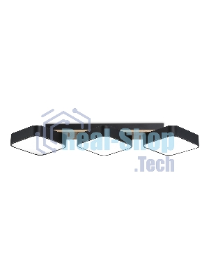 Светильник Ambrella light FL4878/3 BK/WD черный/дерево 54W 3000-6000K 680*200*70 (без ПДУ)