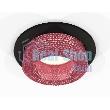 Комплект встраиваемого светильника Ambrella light XC7622022 SBK/PI черный песок/розовый MR16 GU5.3 (C7622, N7193)