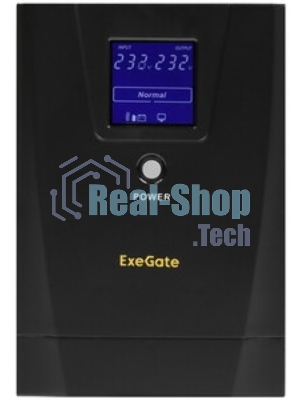 Источник бесперебойного питания Pure Sine Wave ExeGate SinePower UHB-5000.LCD.AVR.6C13.RJ.USB.3U (5000VA/4000W, LCD, AVR, 6*C13, RJ45/11, USB, возможность подключения до десяти внешних батарейных блоков 48В (поставляются отдельно), Rackmount 3U/Tower, металлический корпус, черный)