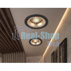 Светильник встраиваемый Ambrella light TN102725 BK/GD черный/золото GU5.3 92*92*23