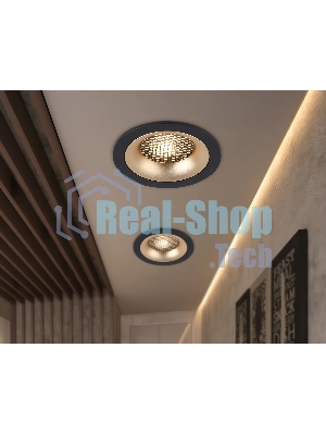 Светильник встраиваемый Ambrella light TN102725 BK/GD черный/золото GU5.3 92*92*23