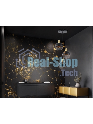 Светильник Ambrella light TR8505/3 BK/CP черный/медь E27/3 max 60W D410*1000