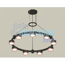 Светильник Ambrella light XR92051803/9 SBK/PPG черный песок/золото розовое полированное GX53 (A9205, C9242, N8126)