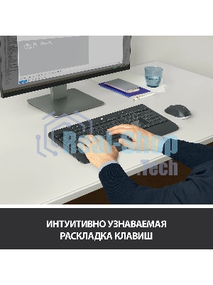 Комплект клавиатура+мышь Logitech MK540 Advanced беспроводной, USB, 1000 DPI, чёрный