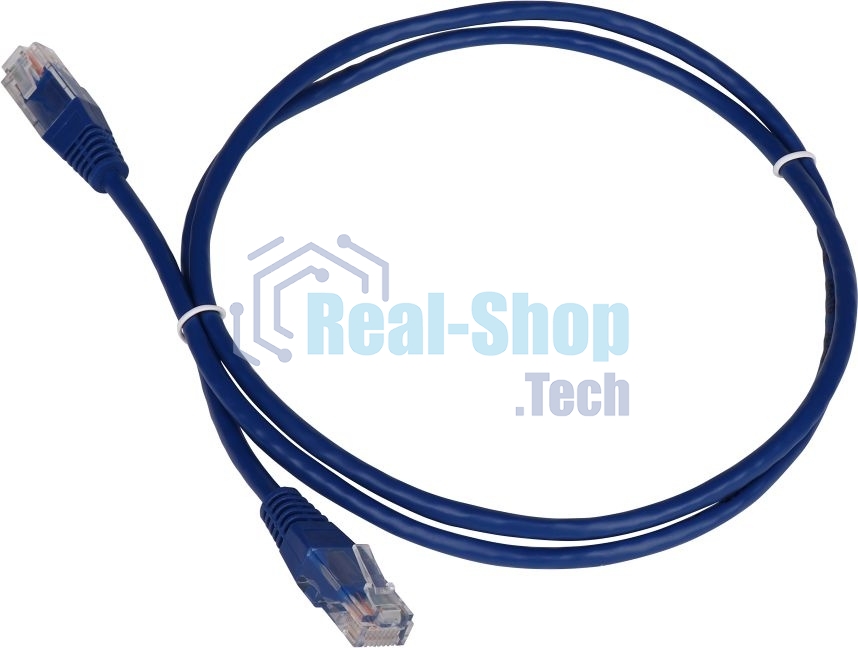Патч-корд LANMASTER TWT UTP cat.5e, с заливными колпачками, 0.5 м, синий