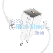 Сетевое зарядное устройство Hoco N47 Glorious 30W 3A (PD) белый PD30W