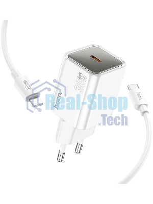 Сетевое зарядное устройство Hoco N47 Glorious 30W 3A (PD) белый PD30W