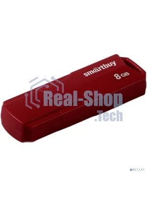 Флешка USB Smartbuy CLUE Burgundy (SB8GbCLU-BG), 8Gb, USB 2.0, R/W 15/8, красный