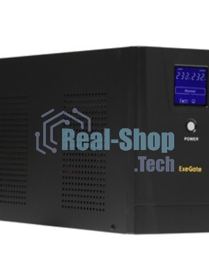 Источник бесперебойного питания Pure Sine Wave ExeGate SinePower UHB-5000.LCD.AVR.6C13.RJ.USB.3U (5000VA/4000W, LCD, AVR, 6*C13, RJ45/11, USB, возможность подключения до десяти внешних батарейных блоков 48В (поставляются отдельно), Rackmount 3U/Tower, металлический корпус, черный)