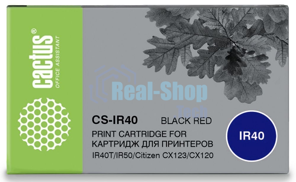 Картридж матричный Cactus CS-IR40 черный/красный (300 000 знаков) для Citizen IR40T/IR50/Citizen CX123/CX120