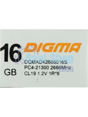 Оперативная память Digma, DDR4, 16GB (1x16 GB), 3200 MHz, CL22, DIMM