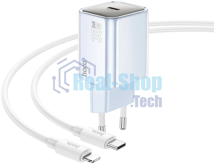 Сетевое зарядное устройство Hoco N47 Glorious 30W 3A (PD) белый PD30W