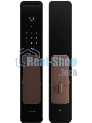 Умный замок Aqara ML-D01D врезной разбл.отпеч.паль./код/пар/NFC/прил/мех.кл 5000mAh бронзовый/черный