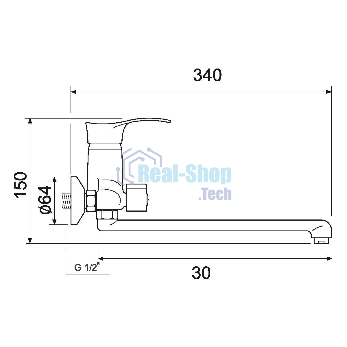 SL86-006E Смеситель для ванны, ø35