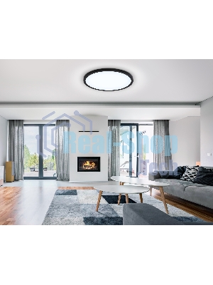 Светильник светодиодный ультратонкий Ambrella light FZ1961 BK черный IP54 40W 5000K D470*15 (Без ПДУ)