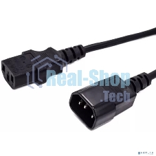 Кабель питания Filum FL-PC16-C13-C14-1M С13- C14, 3х1 мм , 220В, 10A, черный, 1 м.