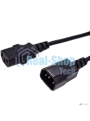 Кабель питания Filum FL-PC16-C13-C14-1M С13- C14, 3х1 мм , 220В, 10A, черный, 1 м.