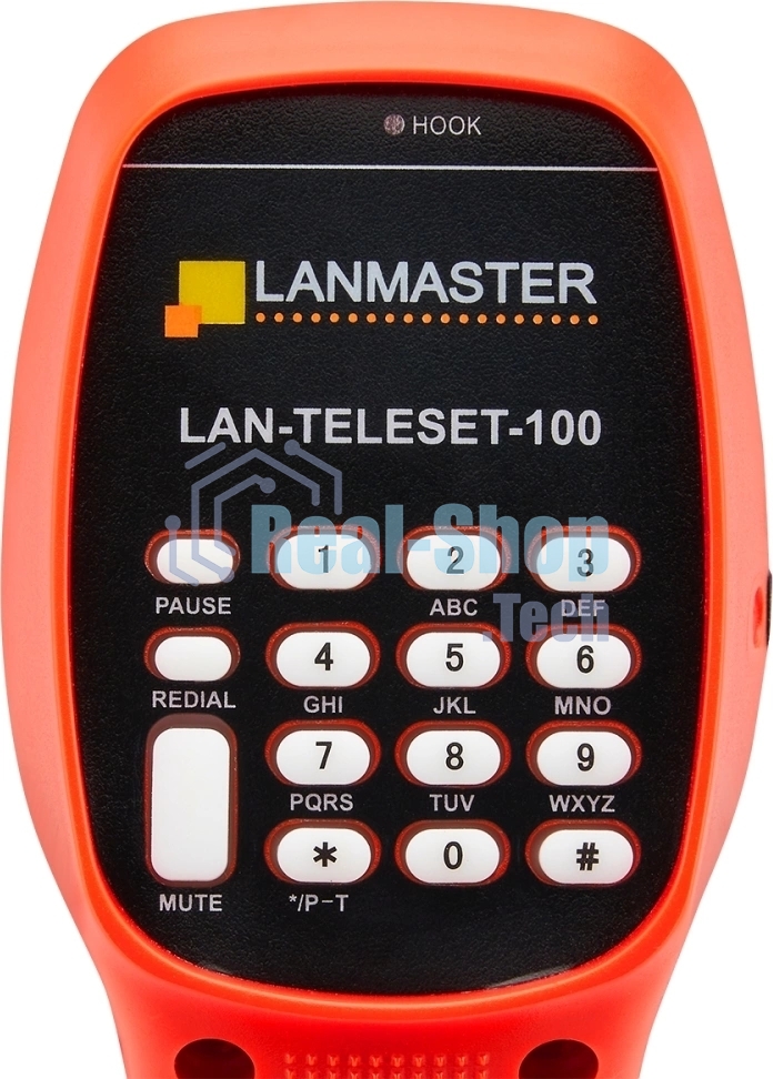 Трубка телефонная Lanmaster LAN-TELESET-100 для тестирования красный
