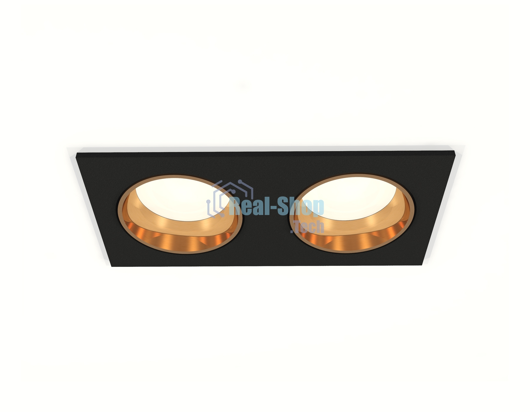 Комплект встраиваемого светильника Ambrella light XC6526004 SBK/PYG черный песок/золото желтое полированное MR16 GU5.3 (C6526, N6113)