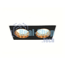 Комплект встраиваемого светильника Ambrella light XC6526004 SBK/PYG черный песок/золото желтое полированное MR16 GU5.3 (C6526, N6113)
