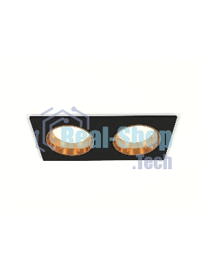 Комплект встраиваемого светильника Ambrella light XC6526004 SBK/PYG черный песок/золото желтое полированное MR16 GU5.3 (C6526, N6113)