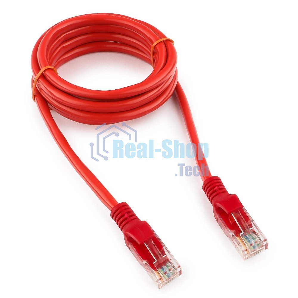 Патч-корд UTP Cablexpert cat.5e, 1.5м, литой, многожильный, красный